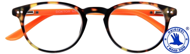 Leesbril I Need You Dokter New +2.00 dpt bruin - oranje afbeelding