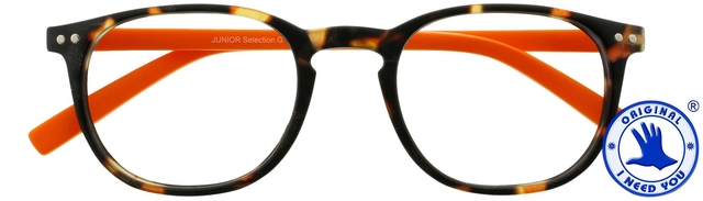 Leesbril I Need You Junior Selection +1.00 dpt bruin - oranje