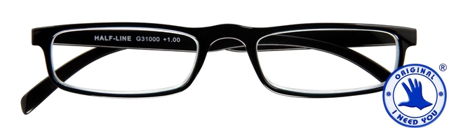 Leesbril I Need You +2.00 dpt Half-line zwart afbeelding