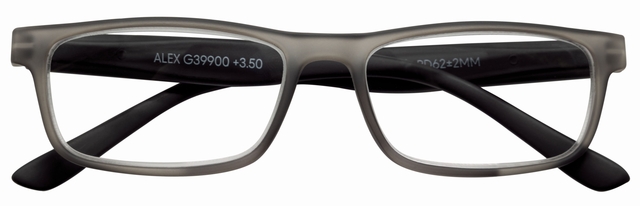 Leesbril I Need You +2.50 dpt Alex antraciet-zwart