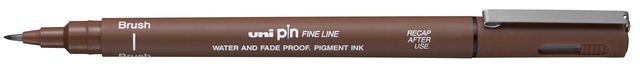 Fineliner Uni-ball Pin brush sepia afbeelding