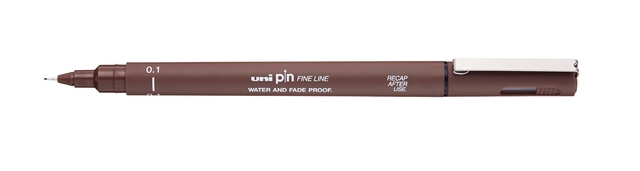Fineliner Uni-ball Pin 0,1mm sepia afbeelding