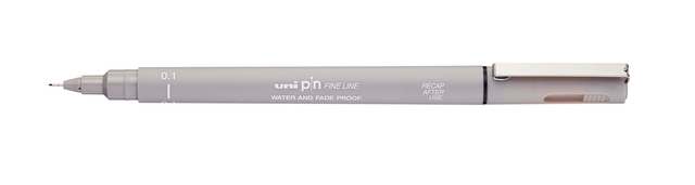 Fineliner Uni-ball Pin 0,1mm lichtgrijs afbeelding