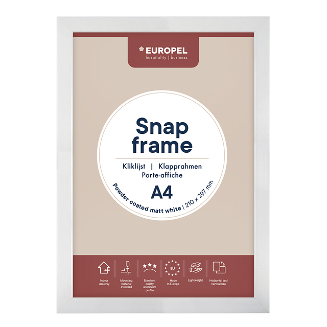 Kliklijst Europel A4 25mm mat wit afbeelding