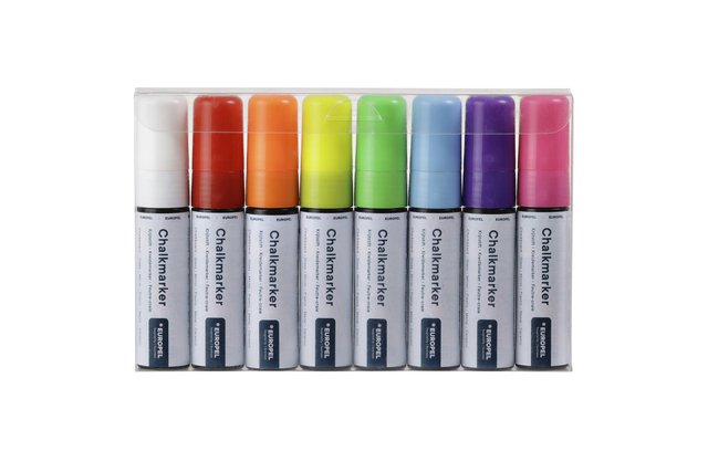 Krijtstift Europel 15mm assorti etui 8 stuks afbeelding