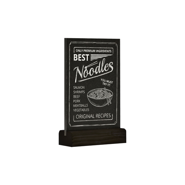 Krijtbord Europel tafelmodel A6 staand zwart afbeelding