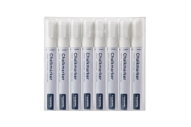 Krijtstift Europel 6mm wit etui 8 stuks afbeelding