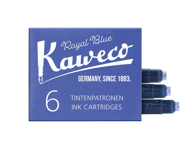 Inktpatroon Kaweco koningsblauw doosje à 6 stuks afbeelding