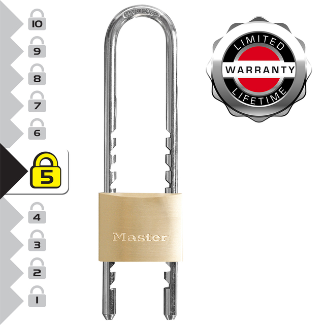 Hangslot MasterLock verstelbaar messing 50mm — Foto 2 van 2