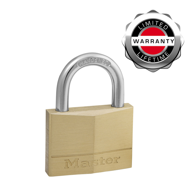 Hangslot MasterLock 4 gelijksluitend messing 50mm 4 stuks — Foto 2 van 2