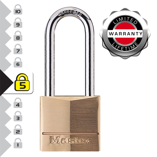 Hangslot MasterLock beugel 51mm messing 40mm — Foto 2 van 2