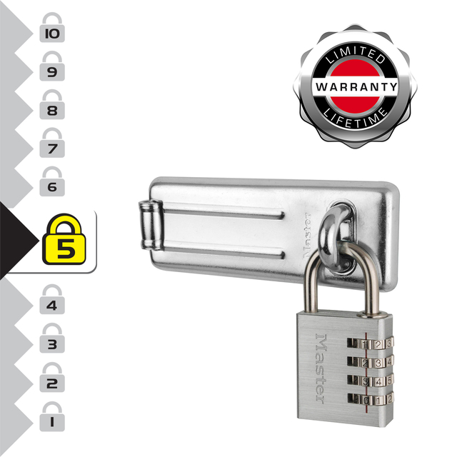 Hangslot MasterLock overval + aluminium 40mm — Foto 2 van 2
