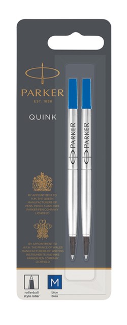 Rollerpenvulling Parker Quink blauw medium