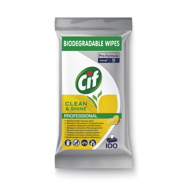 Reinigingsdoekjes CIF Pro formula Multi Clean&Shine 100 stuks afbeelding