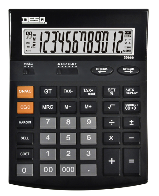 Rekenmachine Desq X-Large Check&Correct afbeelding