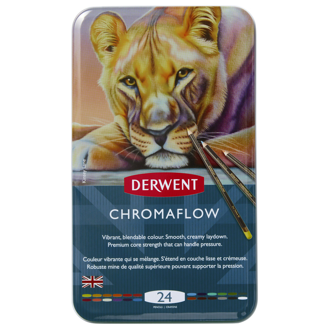 Kleurpotloden Derwent Chromaflow set à 24 kleuren afbeelding