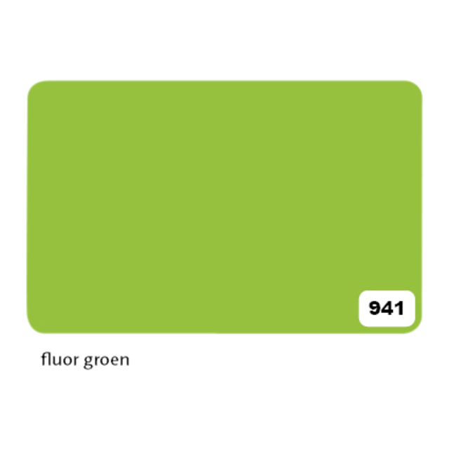Etalagekarton Folia 1-zijdig 48x68cm 380gr nr941 fluor groen afbeelding
