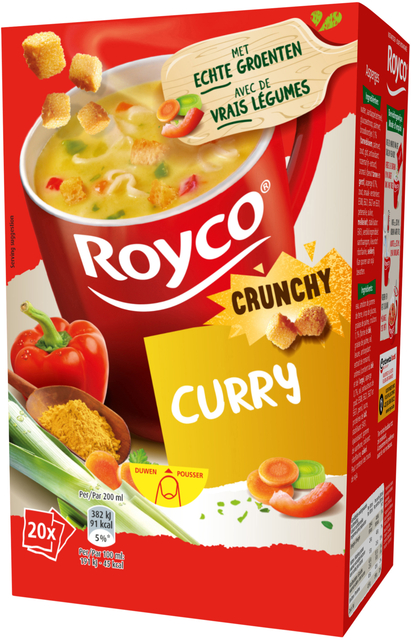 Soep Royco crunchy curry 20 zakjes afbeelding