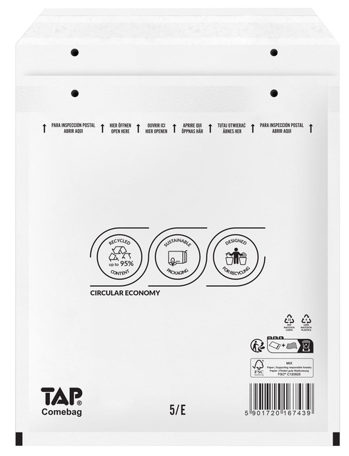 Envelop TAP Comebag luchtkussen nr15 240x275mm 100 stuks afbeelding