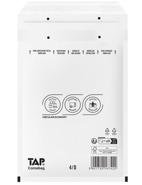 Envelop TAP Comebag luchtkussen nr14 200x275mm 100 stuks afbeelding
