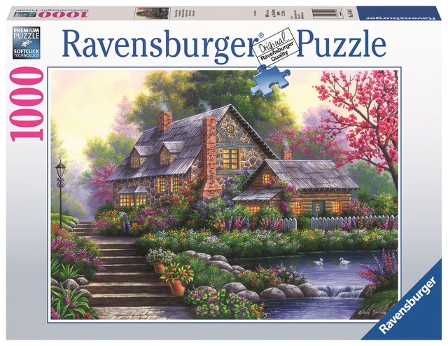 Ravensburger Puzzel romantische cottage 1000 stukjes