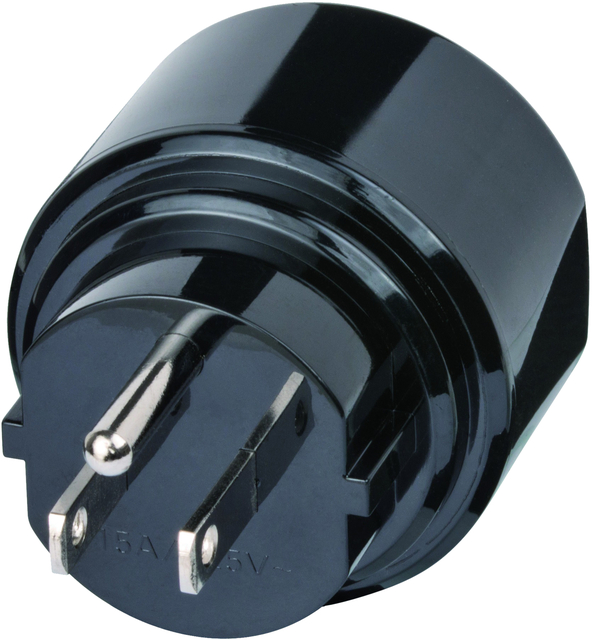 Reisstekker Brennenstuhl adapter USA met aarding  zwart — Foto 2 van 2
