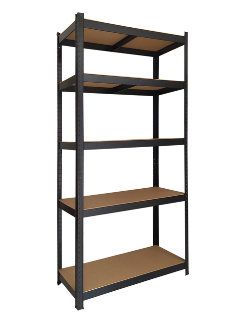 Stellingkast BRASQ 5 borden 90x40x180cm SU175 max 875 KG zwart afbeelding