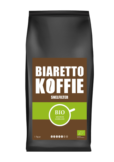 Koffie Biaretto snelfiltermaling regular biologisch 1000 gram afbeelding