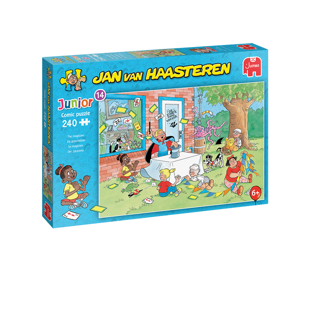 Puzzel Jan van Haasteren Junior 14 De Goochelaar 240 stukjes afbeelding