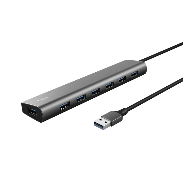 Hub Trust HALYX 7-port USB-A 3.2 zilver afbeelding