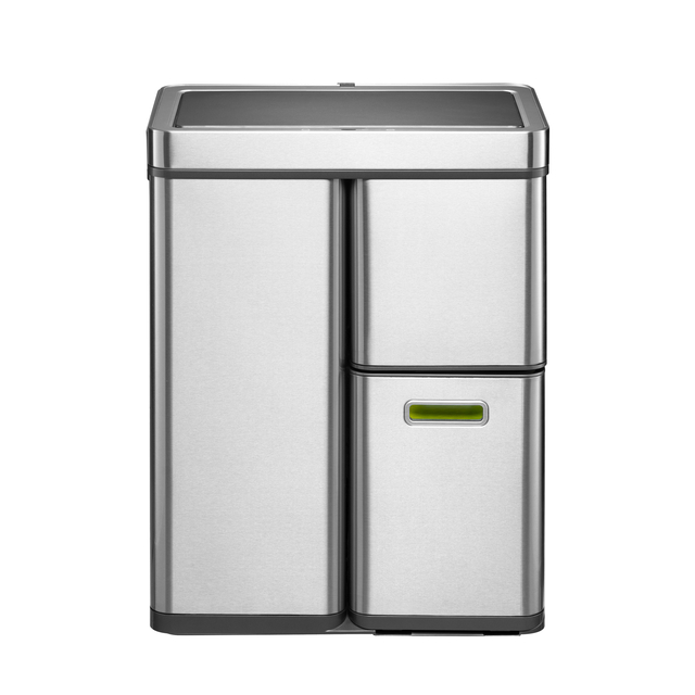 Afvalbak EKO Mirage Plus sensor 30liter en 2x15liter RVS afbeelding