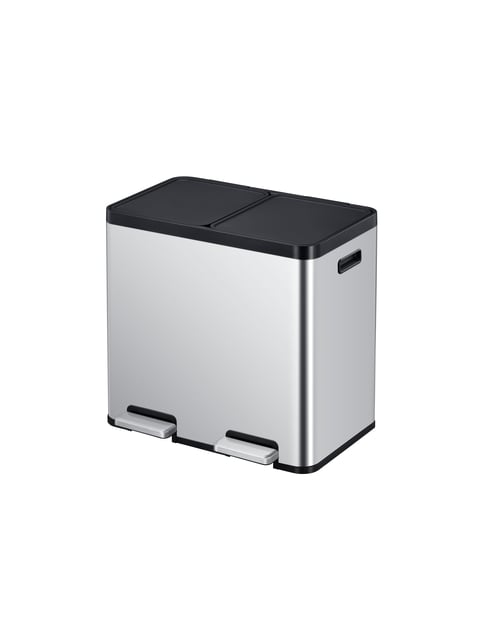 Afvalbak EKO Essential Recycler pedaalemmer 2x22liter RVS afbeelding