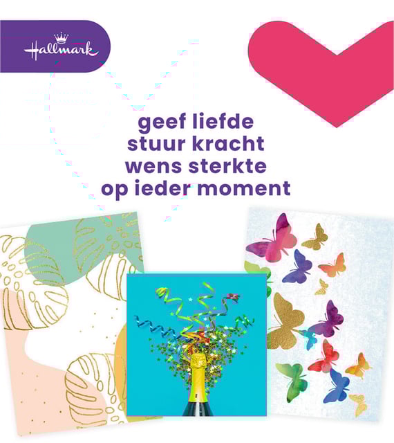 Wenskaart Hallmark navulset blanco 8 kaarten afbeelding