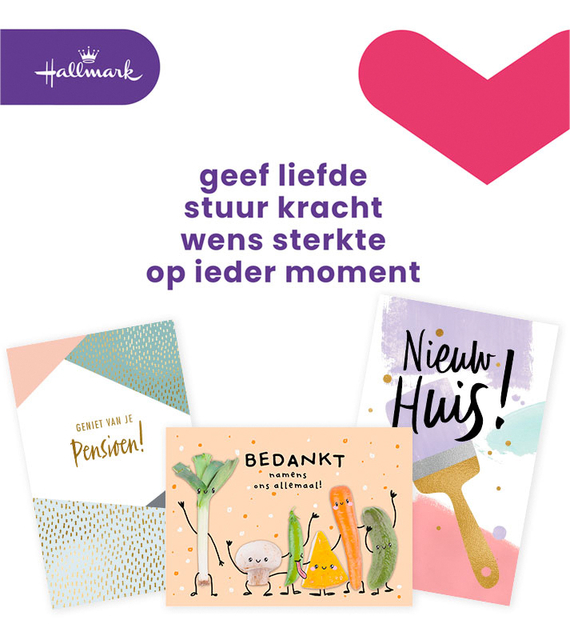 Wenskaart Hallmark navulset diversen 12 kaarten afbeelding
