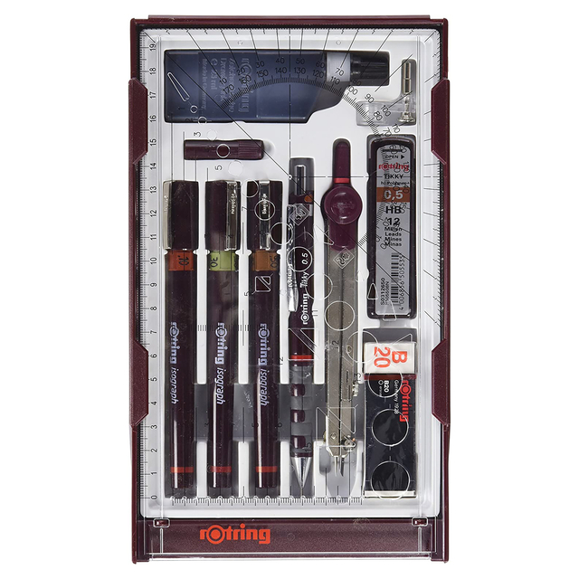 Tekenset rOtring Isograph Master 10-delig afbeelding