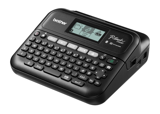 Labelprinter Brother P-touch TZe PT-D460BT desktop qwerty 18mm zwart in koffer afbeelding