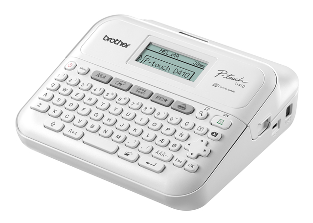 Labelprinter Brother P-touch TZe PT-D410 desktop qwerty 18mm wit in koffer afbeelding