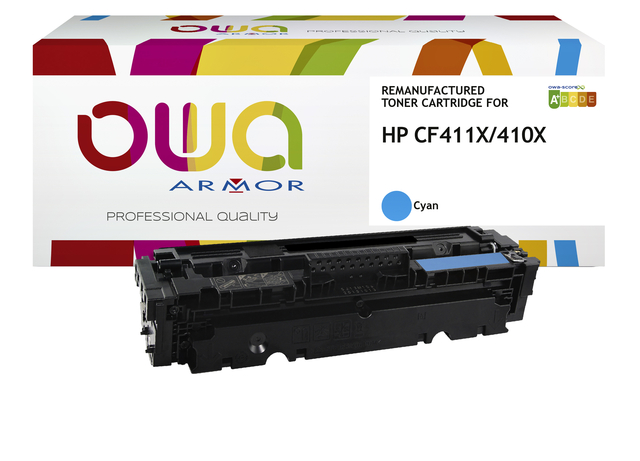Tonercartridge OWA alternatief tbv HP CF411X blauw afbeelding