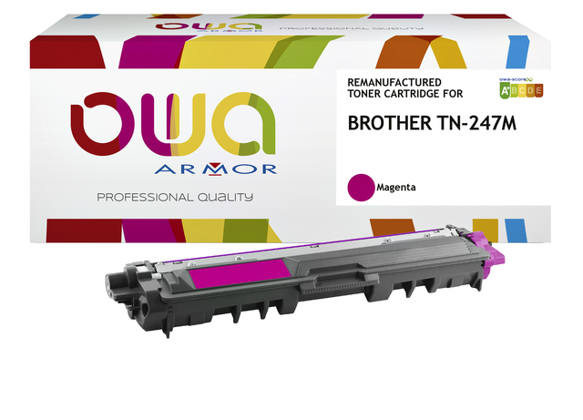 Toner OWA alternatief tbv Brother TN-247M rood afbeelding