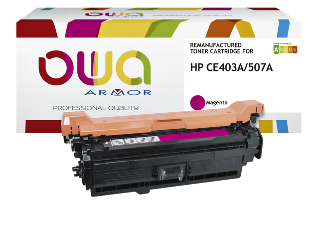 Tonercartridge OWA alternatief tbv HP CE403A rood afbeelding