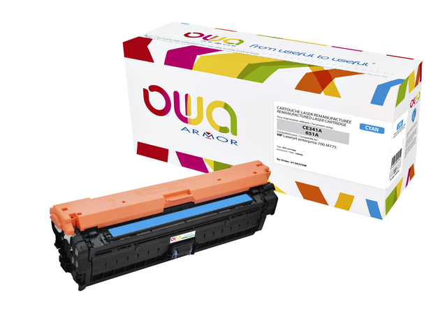 Tonercartridge OWA alternatief tbv HP CE341A blauw afbeelding
