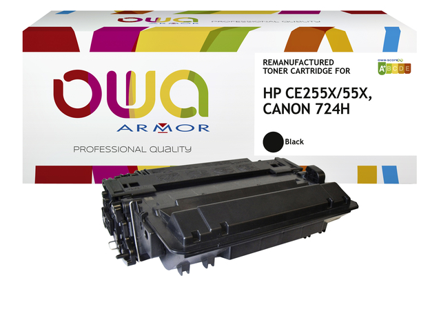Tonercartridge OWA alternatief tbv HP CE255X zwart afbeelding