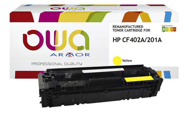Tonercartridge OWA alternatief tbv HP CF402A geel afbeelding