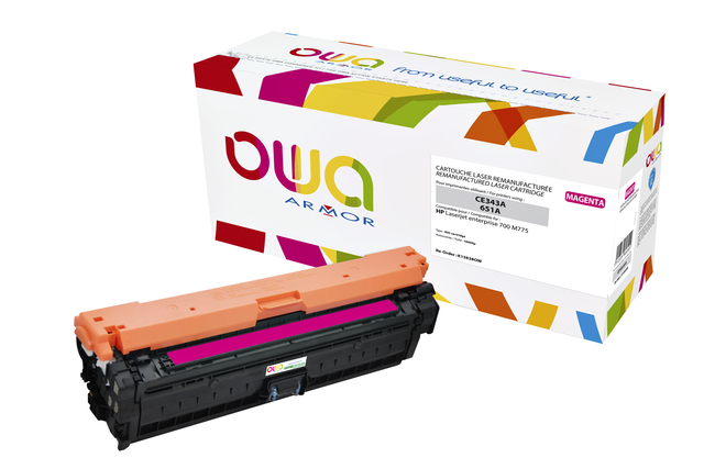 Tonercartridge OWA alternatief tbv HP CE343A rood afbeelding