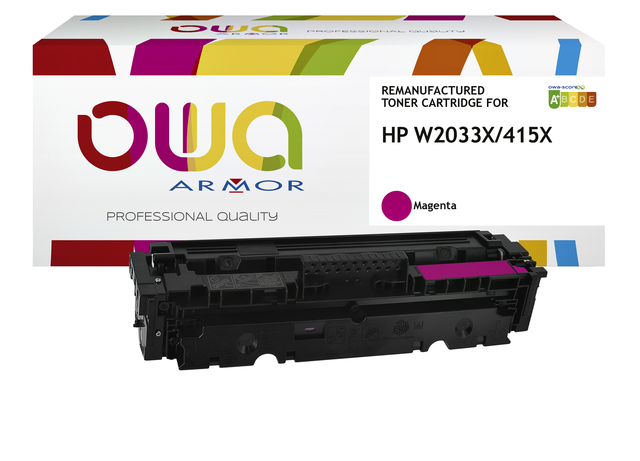 Tonercartridge OWA alternatief tbv HP W2033X rood afbeelding