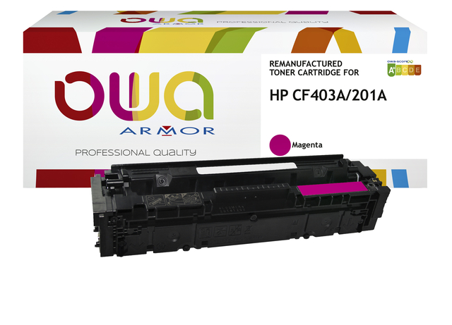 Tonercartridge OWA alternatief tbv HP CF403A rood afbeelding