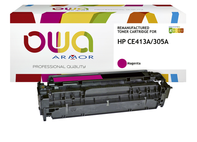 Tonercartridge OWA alternatief tbv HP CE413A rood afbeelding