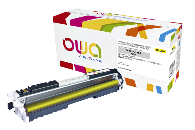 Tonercartridge OWA alternatief tbv HP CE312A geel afbeelding