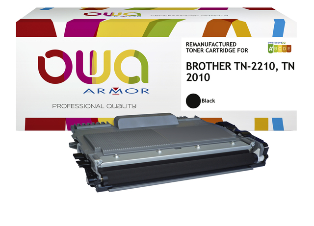 Toner OWA alternatief tbv Brother TN-2210BK zwart afbeelding