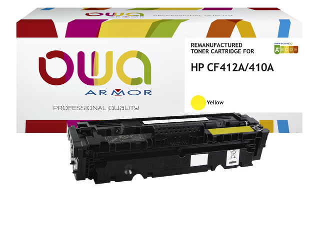 Tonercartridge OWA alternatief tbv HP CF412A geel afbeelding